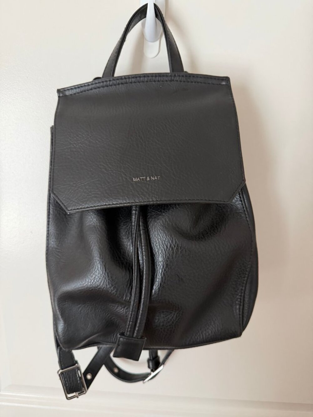 Matt and Nat Fabi Mini Vegan Leather Backpack Black